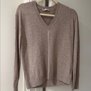 Everlane V-Neck Sweater - Taupe